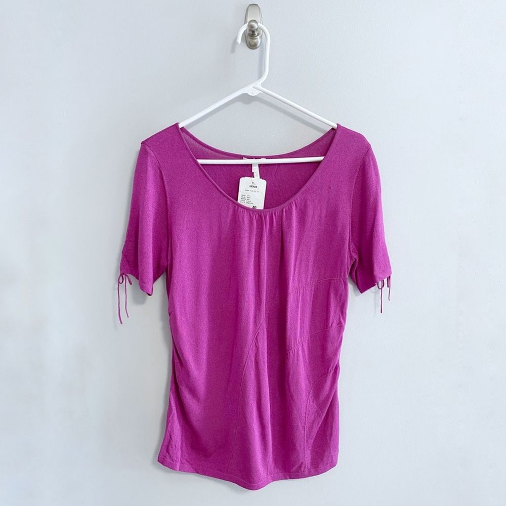 Escada Short Sleeve Scoop Neck Blouse